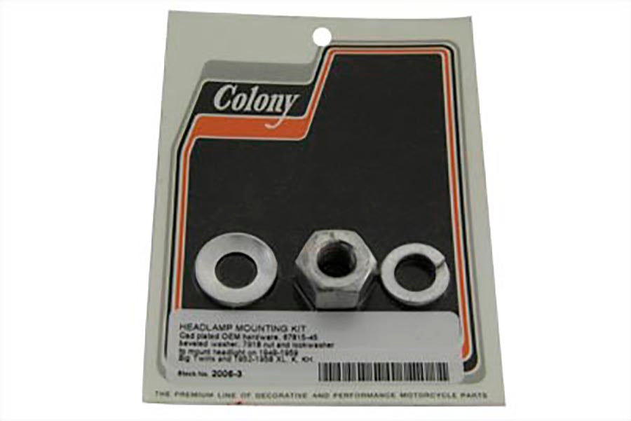 Round Headlamp Mount Kit Cadmium(KIT)