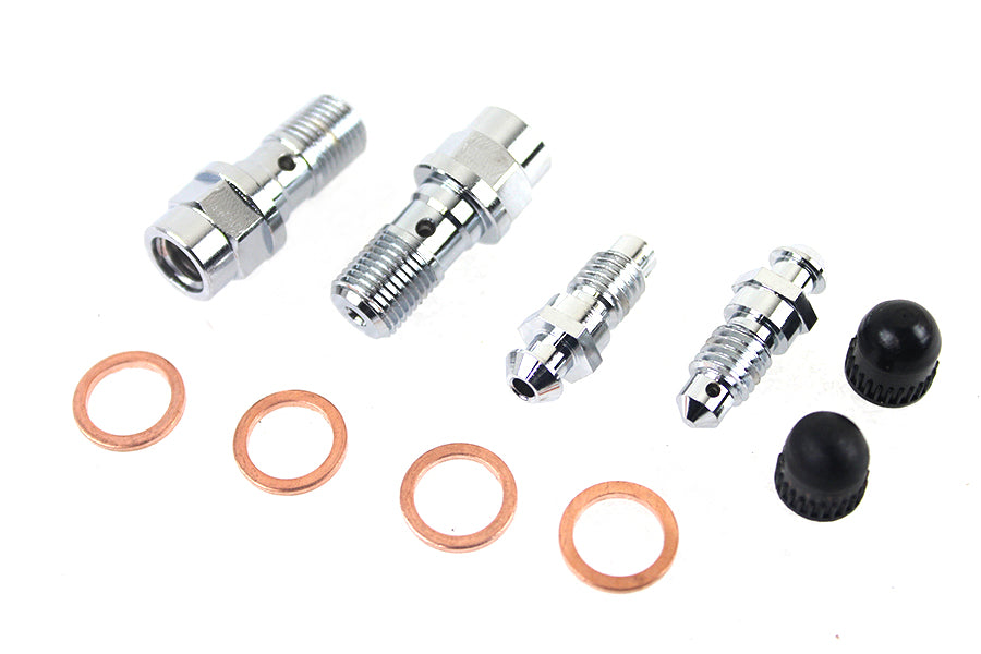 FLT Front Caliper Bleeder Screw Kit Chrome(KIT)
