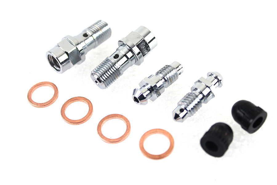 FLT Front Caliper Bleeder Screw Kit Chrome(KIT)