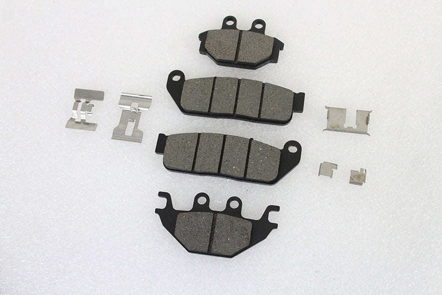 Semi-Metallic Front and Rear Brake Pad Set(SET)