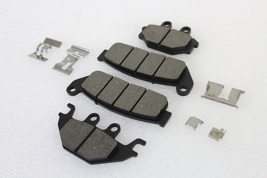 Semi-Metallic Front and Rear Brake Pad Set(SET)