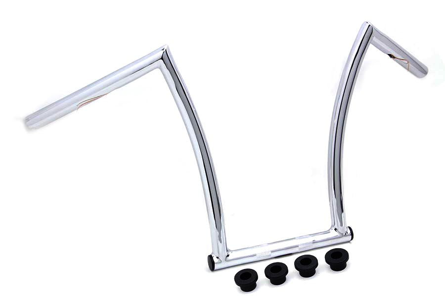 15 Chrome ChiZeled Z-Bar Handlebar with Indents(EA)