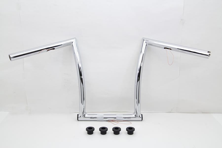 17 Chrome ChiZeled Z-Bar Handlebar with Indents(EA)