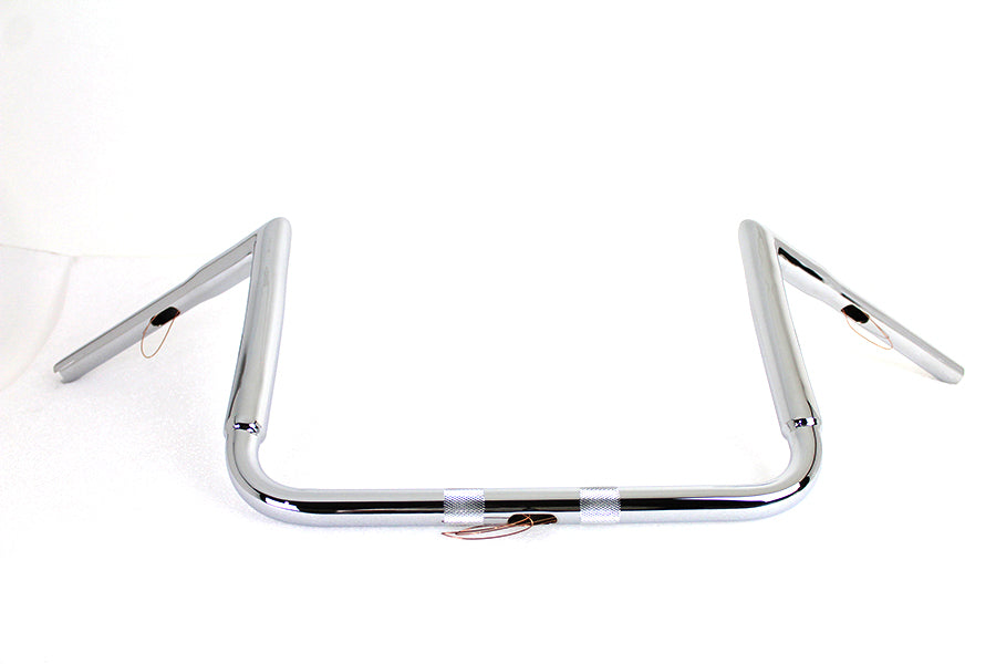 12 Chrome ChiZeled Z-Bar Handlebar without Indents(EA)