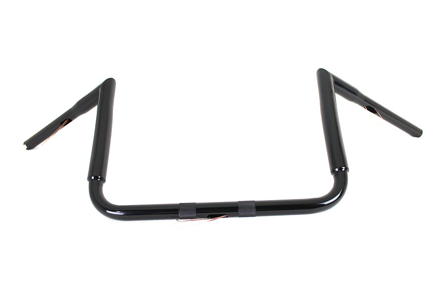 12 Black ChiZeled Z-Bar Handlebar without Indents(EA)
