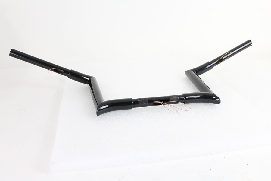 10 Black Z-Bar Handlebar with Indents(EA)