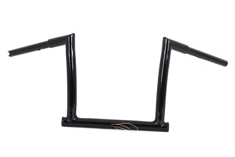 12 Black ChiZeled Z-Bar Handlebar with Indents(EA)