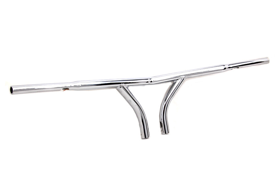10 Chrome Curved Riser Handlebar with Indents(EA)