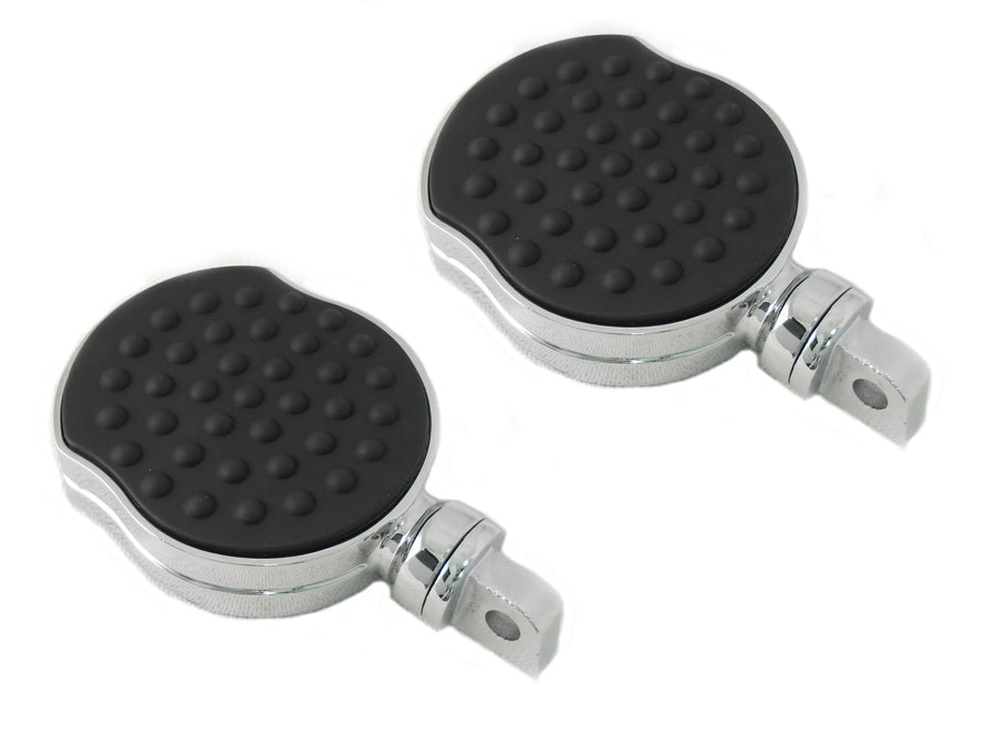Chrome Flame Style Highway Bar Footpeg Set(SET)