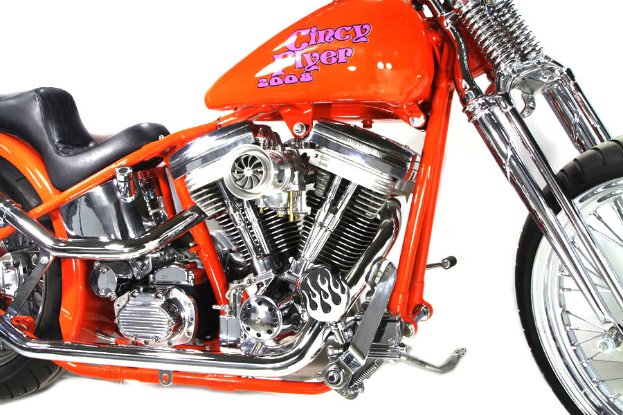 Chrome Flame Style Highway Bar Footpeg Set(SET)