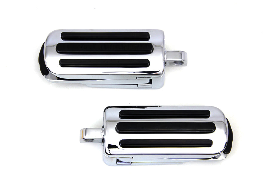 Chrome Footpeg Set with Heel Rest(SET)