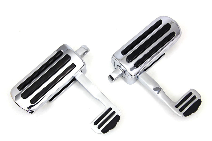 Chrome Footpeg Set with Heel Rest(SET)