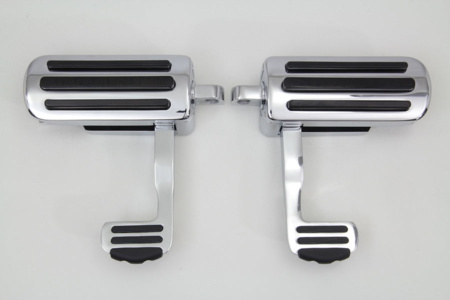 Chrome Footpeg Set with Heel Rest(SET)