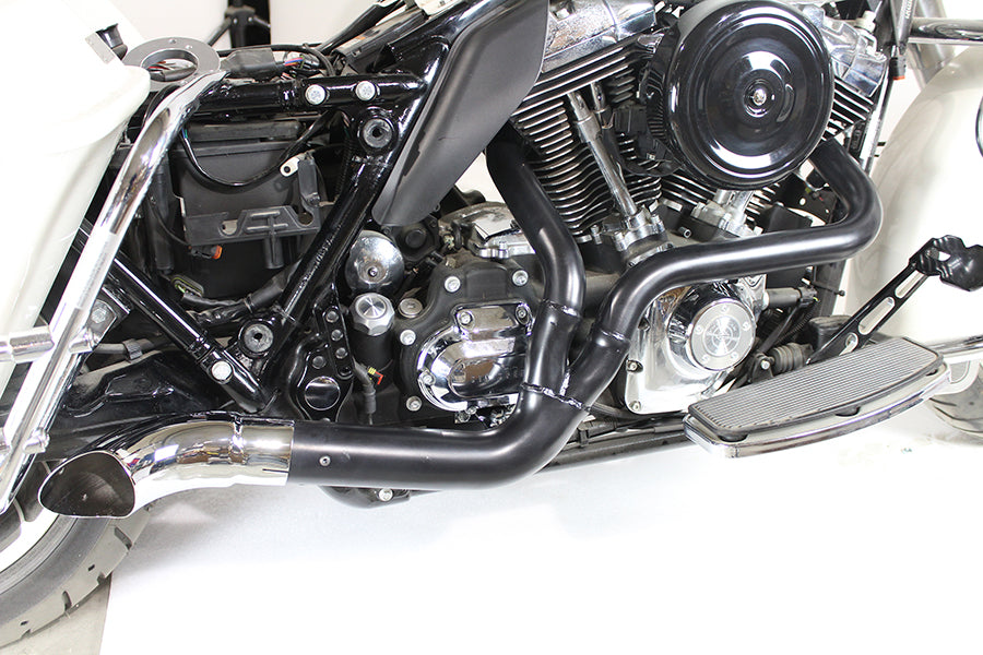2 into 1 Exhaust Header Set Black(SET)