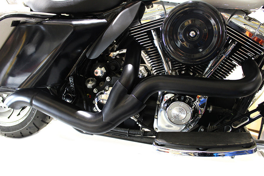2 into 1 Exhaust Header Set Black(SET)