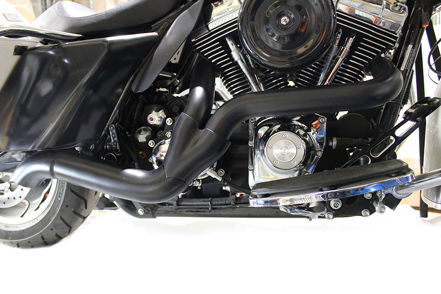 2 into 1 Exhaust Header Set Black(SET)