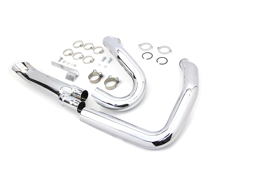 Wyatt Gatling 2 into 1 Exhaust Header Set Chrome(SET)