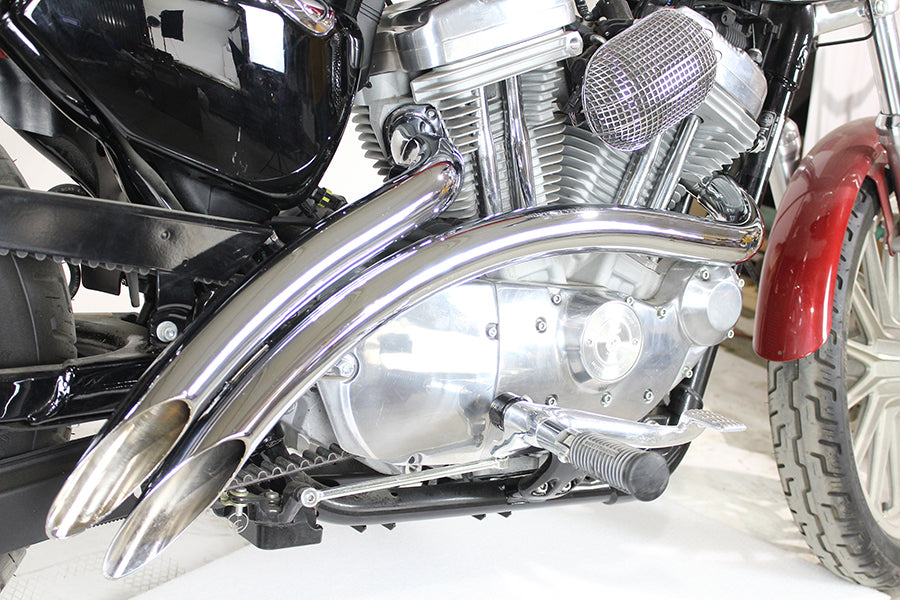 Curved Radius Exhaust Header Set Chrome(SET)