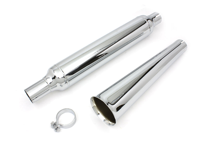 Chrome Muffler With Megaphone Tip(KIT)