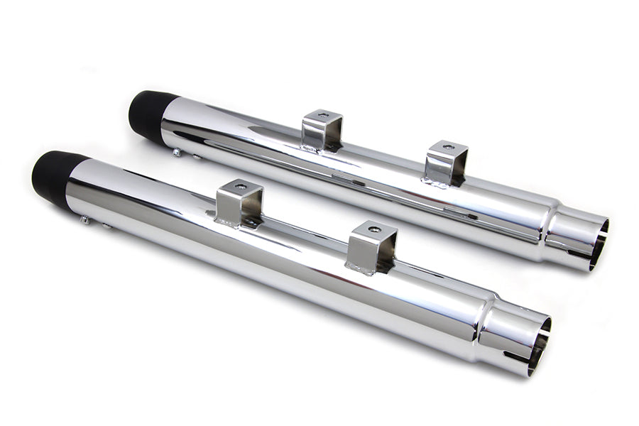 2-1/4 Diameter Chrome Straight Muffler Set(SET)