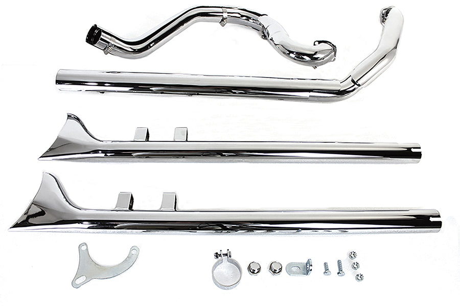 True Dual Header with Fishtails Chrome(SET)