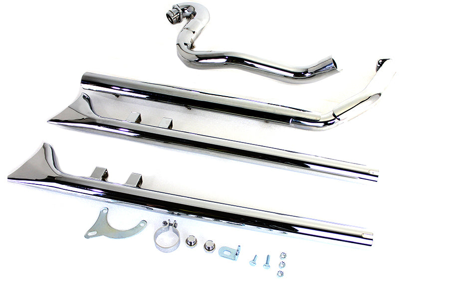 True Dual Header with Fishtails Chrome(SET)