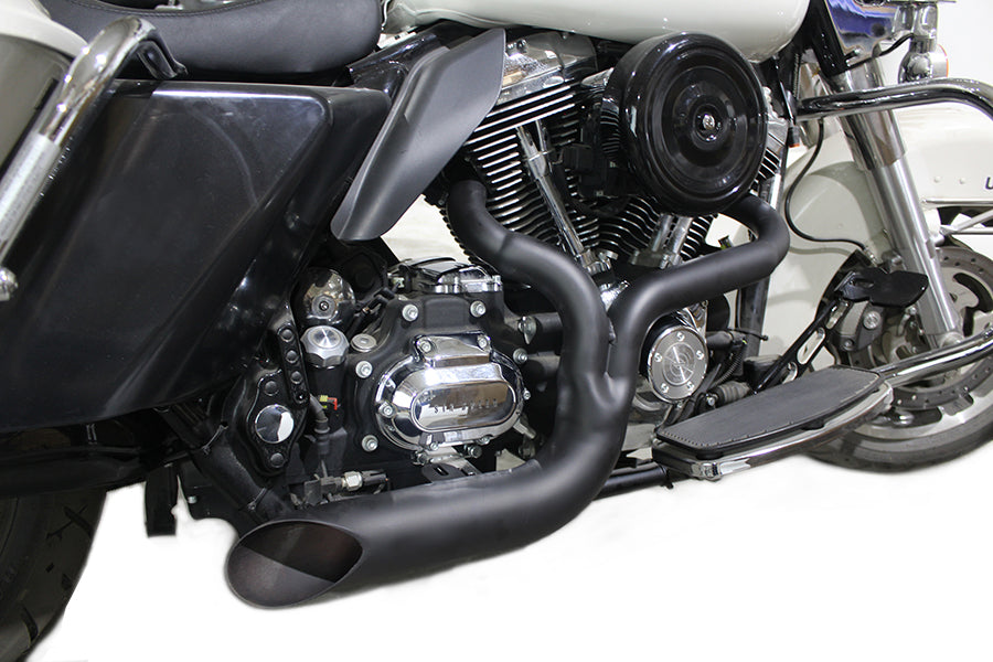FXD 2:1 Lake Side Pipe Exhaust Black(EA)