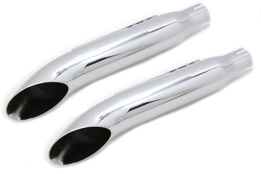 16 Turn Out Muffler Set Chrome(SET)