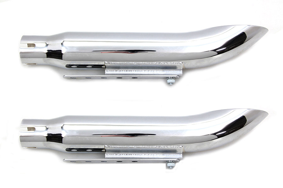 16 Turn Out Muffler Set Chrome(SET)