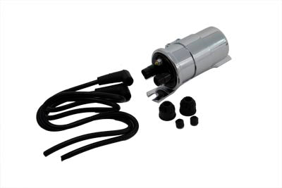 Round Chrome 12 Volt Dual Coil with Bracket(EA)