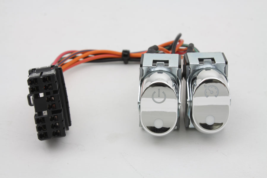 Rocker Style Handlebar Switch Kit Chrome(SET)