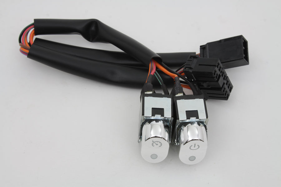 Rocker Style Handlebar Switch Kit Chrome(SET)
