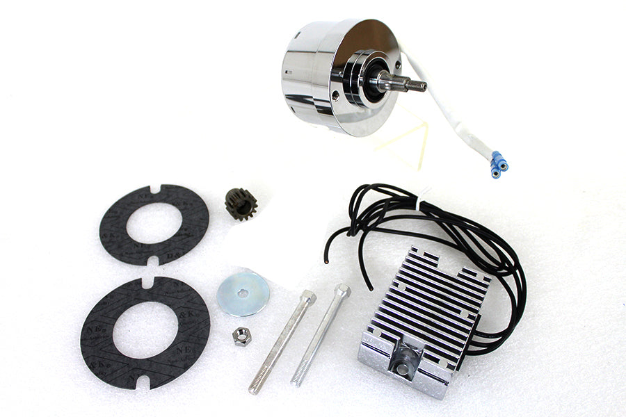 Chrome 12 Volt Alternator Generator Conversion Kit(KIT)