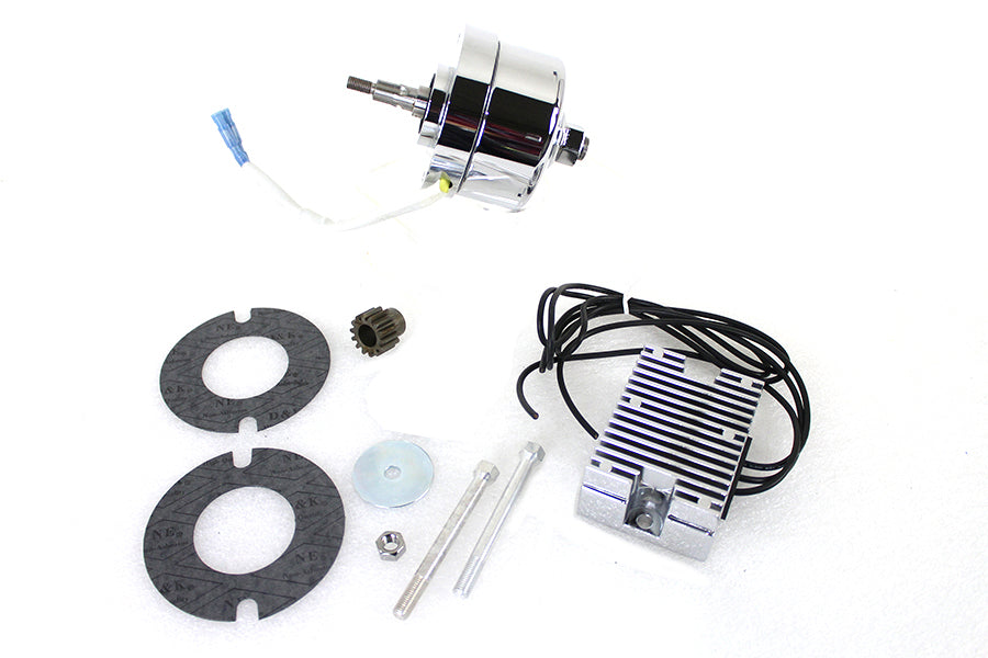 Chrome 12 Volt Alternator Generator Conversion Kit(KIT)