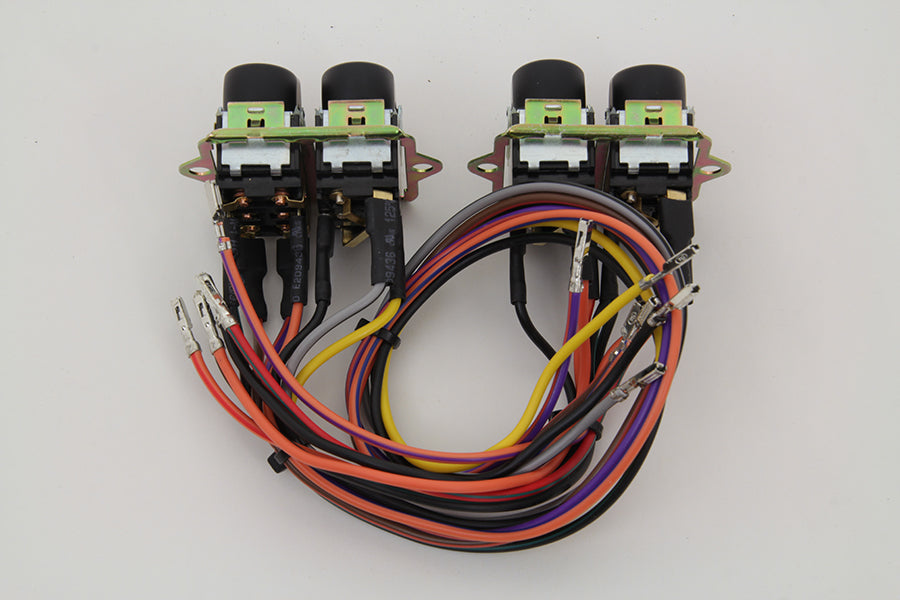 Rocker Style LED Fairing Switch Kit Black(KIT)