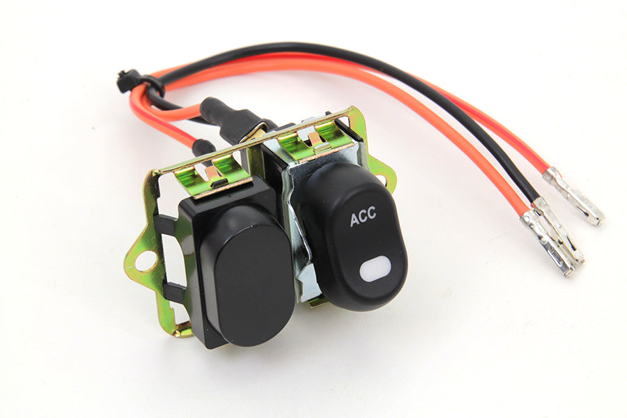 Rocker Style LED Fairing Switch Kit Black(KIT)