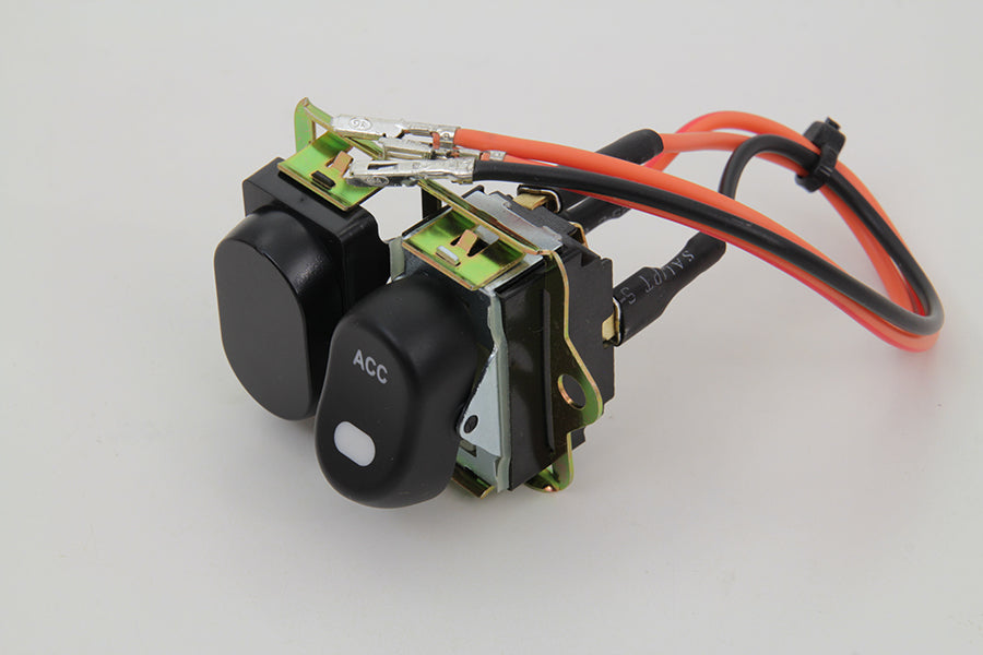 Rocker Style LED Fairing Switch Kit Black(KIT)