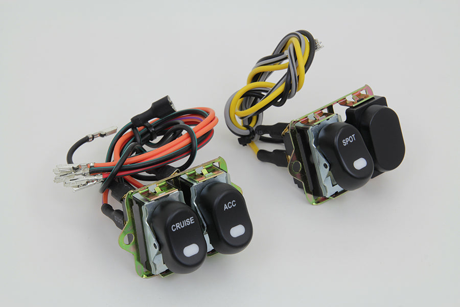 Rocker Style LED Fairing Switch Kit Black(KIT)