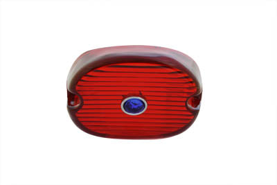 Tail Lamp Lens Laydown Style Red with Blue Dot(EA)