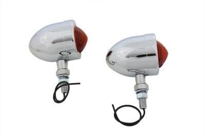 Chrome Red Marker Lamp Set With Single Stem(SET)