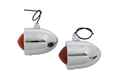 Chrome Red Marker Lamp Set With Single Stem(SET)