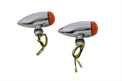 Mini LED Bullet Amber Lens Marker Lamp Set(SET)