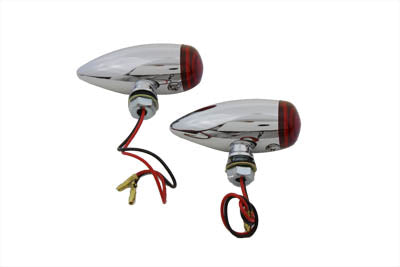 Mini LED Bullet Red Lens Marker Lamp Set(SET)