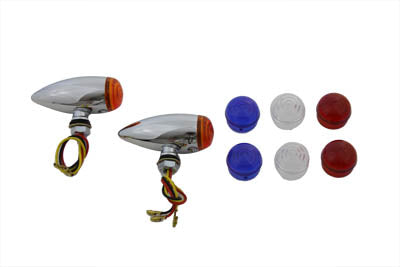 Mini Amber LED Bullet Lens Marker Lamp Set(SET)