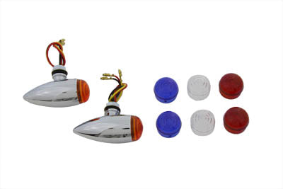 Mini Amber LED Bullet Lens Marker Lamp Set(SET)