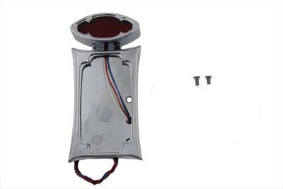 Chrome Billet LED Tail Lamp and License Plate Vertical Side(KIT)