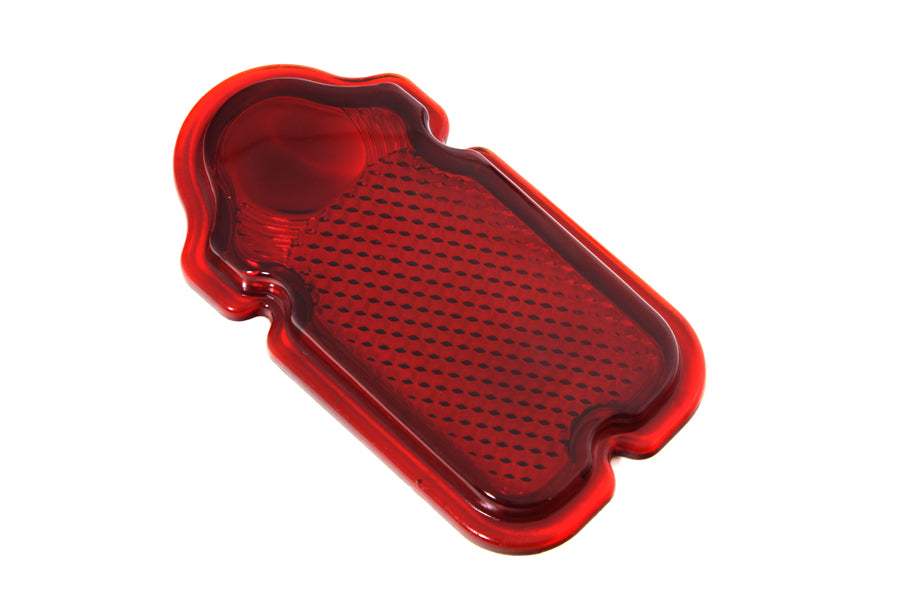 Red Glass Tombstone Tail Lamp Lens(EA)
