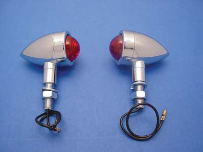 Mini Bullet Marker Lamp Set with Red Lens(SET)