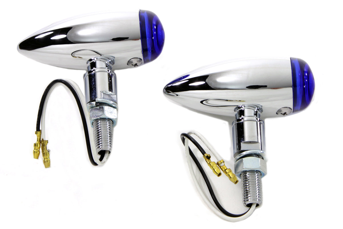 Mini LED Bullet Blue Lens Marker Lamp Set(SET)