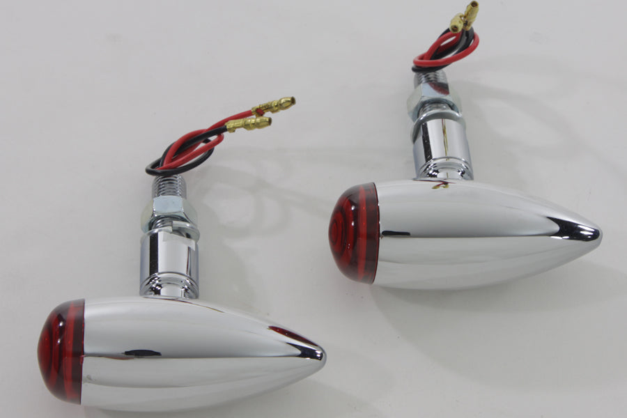 Mini LED Bullet Red Lens Marker Lamp Set(SET)